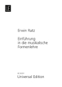 Einf�hrung in die musikalische Formenlehre �ber Formprinzipien in den Inventionen und Fugen J. S. und ihre Bedeutung f�r die Kompositionstechni