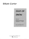 Elliott Carter, Dust Of Snow vocal and piano buch