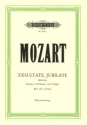 Exsultate jubilate KV165 f�r Sopran, Orchester und Orgel Klavierauszug