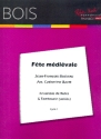 F�te m�dievale pour ensemble de fl�tes (tambourin d lib) partition et parties