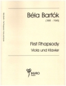 First Rhapsody f�r Viola und Klavier Klavierpartitur und Stimme