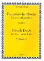 Franz�sische Duette Band 1 f�r 2 Altgamben 2 Spielpartituren