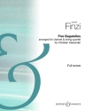 F�nf Bagatellen f�r Klarinette und Streichquartett Partitur