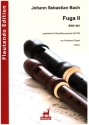 Fuge Nr.22 aus dem Wohltemperierten Klavier 2 BWV891 f�r 4 Blockfl�ten (SATB) Partitur und Stimmen