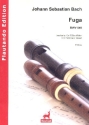 Fuge Nr.4 aus dem Wohltemperierten Klavier 1 BWV849 f�r 5 Blockfl�ten Partitur und Stimmen