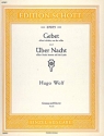 Gebet / �ber Nacht f�r hohe Singstimme und Klavier