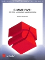 Gimme five for 4 saxophones (SATBar) and percussion score and parts