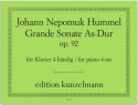 Grande Sonate As-Dur op.92 f�r Klavier zu 4 H�nden