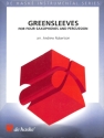 Greensleeves for 4 saxophones (SATBar) and percussion score and parts
