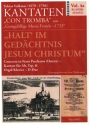 Halt' im Ged�chtnis Jesum Christum f�r Alt, Trompete und Orgel (Klavier) Klavierauszug mit Sologesang und Solotrompete