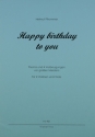 Happy Birthday - Thema und 4 Verbeugungen vor gro�en Meistern f�r 2 Violinen und Viola,  Partitur und Stimmen