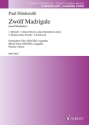 Hindemith, Paul: Zw�lf Madrigale Heft 1 f�r gemischten Chor (SSATB) Chorpartitur