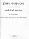 John Harbison, Mottetti di Montale vocal and piano buch