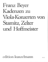 Kadenzen zu Viola-Konzerten von Stamitz, Zelter und Hoffmeister