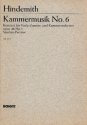Kammermusik Nr. 6 op. 46/1 f�r Viola d'amore und Kammerorchester Studienpartitur