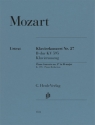 Klavierkonzert  B-Dur Nr. 27 KV 595 f�r Klavier und Orchester Klavierauszug