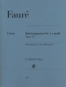 Klavierquartett Nr.1 in c-moll op.15 f�r Violine, Viola, Violoncello und Klavier Partitur und Stimme(n)