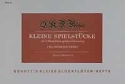 Kleine Spielst�cke f�r 2 Blockfl�ten Einzelstimme