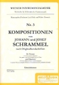 Kompositionen von Johann und Josef Schrammel f�r 2 Violinen und Gitarre bzw. mit Klarinette Stimmen