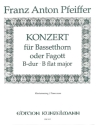 Konzert B-Dur f�r Bassetthorn (Fagott) und Klavier Klavierauszug und 2 Stimmen