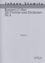 Konzert C-Dur Nr.2 f�r Violine und Orchester Partitur