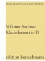 Konzert D-Dur f�r Klavier und Orchester Partitur