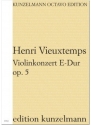 Konzert E-Dur op.5 f�r Violine und Orchester Partitur