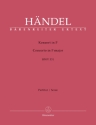 Konzert F-Dur HWV331 f�r Orchester Partitur