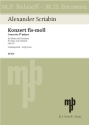 Konzert fis-Moll op.20 f�r Klavier und Orchester Studienpartitur