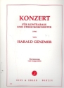 Konzert f�r Kontrabass und Streichorchester f�r Kontrabass und Klavier