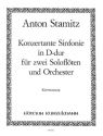 Konzertante Sinfonie D-Dur f�r 2 Fl�ten und Orchester f�r 2 Fl�ten und Klavier Klavierauszug