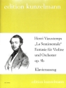 La Sentimentale - Fantasie op.9b f�r Violine und Orchester f�r Violine und Klavier Klavierauszug