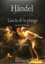 Lascia ch'io pianga f�r 4 Fl�ten Partitur und Stimmen