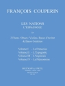 Les nations l'espagnole f�r 2 Fl�ten, Violoncello und Bc Partitur und Stimmen