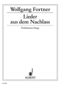 Lieder aus dem Nachlass f�r Tenor und Klavier