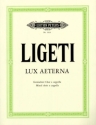 Lux aeterna f�r 16stg. Gem Chor a cappella Singpartitur (la)