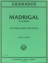 Madrigal a minor for string bass and piano SANKEY, STUART, ED.