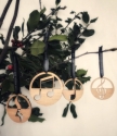 Wooden Music Pendant Weihnachtsbaumanh�nger (4 Holznoten) VE 4 St�ck