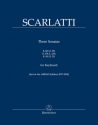 Drei Sonaten f�r Klavier (Clavier) K 323 (L 95), K 378 (L 276), K 162 (L 21) Klavier Spielpartitur, Sammelband