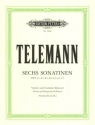 6 Sonatinen f�r Violine und Bc