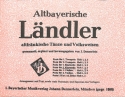 Altbayrische L�ndler Band 2 f�r kleine Blasmusik Klarinette 2