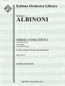 Concerto for Oboe in D minor op.9, no.2 for oboe, string orchestra and harpsichord score and parts