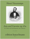 Aria und Gavotte D-Dur op.43a f�r Violine und Streichquartett oder Orchester Partitur und Stimmen
