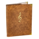 Chor-Notenmappe RH Classic   f�r DIN A4 Kunstleder natur / Logo Violinschl�ssel