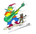 Kaffeetasse Rocko mit E-Gitarre