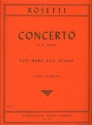 Concerto E flat major for horn and piano