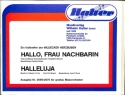 Hallo Frau Nachbarin + Halleluja