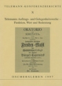 Telemanns Auftrags und Gelegenheitswerke