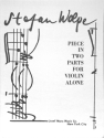 Piece in 2 parts for violin alone