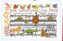 Doppelkarte der Karneval der Tiere